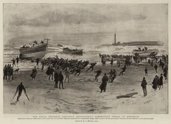 Die Wettbewerbsversuche der Royal National Life-Boat Institution in Montrose